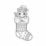 coloriage Licorne de Noël de pour enfants