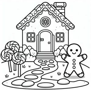 coloriage Maison En Pain D’épices a dessiner en ligne