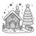 coloriage Maison En Pain D’épices et dessins
