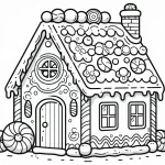 coloriage Maison En Pain D’épices pour enfant