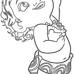 coloriage Moana 2 à imprimer pour enfant de 12 ans