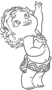 coloriage Moana 2 à imprimer pour enfant de 12 ans