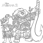 coloriage Moana 2 a imprimer gratuit