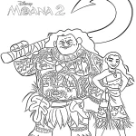 coloriage Moana 2 à imprimer pdf