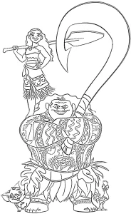 coloriage Moana 2 en ligne pour enfant