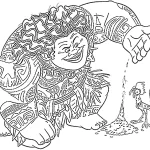 coloriage Moana 2 pour enfant de 4 ans