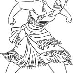 coloriage Moana 2 à imprimer pour enfant de 10 ans