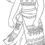 coloriage Moana 2 pour enfant de 6 ans