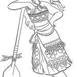image pour coloriage Moana 2 enfant