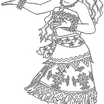 coloriage Moana 2 à imprimer gratuit