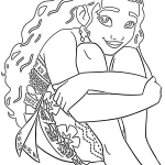 coloriage Moana 2 et decoupage