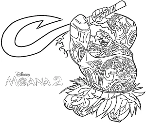 coloriage Moana 2 en ligne