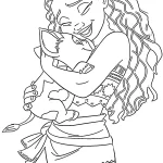 coloriage Moana 2 pour enfant gratuit