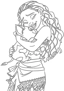 coloriage Moana 2 pour enfant gratuit