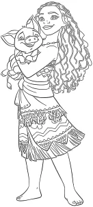coloriage Moana 2 à imprimer pour enfant de 12 ans