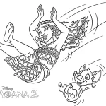 coloriage Moana 2 à imprimer pour enfant de 12 ans