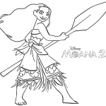 coloriage Moana 2 pour enfant
