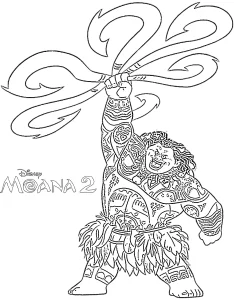 coloriage Moana 2 a dessiner en ligne
