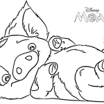 coloriage Moana 2 d