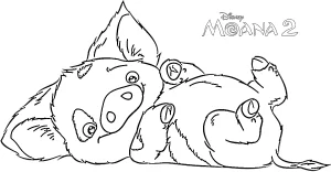 coloriage Moana 2 d