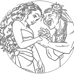 coloriage Moana 2 a imprimer pour enfant de 4 ans
