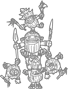 coloriage Moana 2 de pour enfants