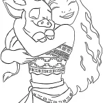 coloriage Moana 2 a imprimer