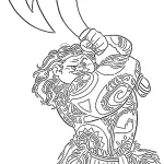 coloriage Moana 2 à imprimer pour enfant de 9 ans