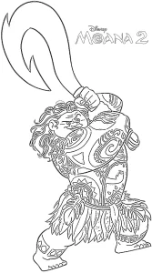 coloriage Moana 2 à imprimer pour enfant de 9 ans
