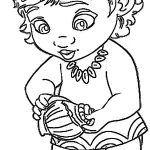 coloriage Moana 2 pour bebe a imprimer