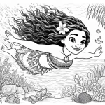 coloriage Monana 2 pour enfants