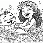 coloriage Monana 2 à imprimer pour enfant de 2 ans