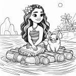 coloriage Monana 2 pour enfants
