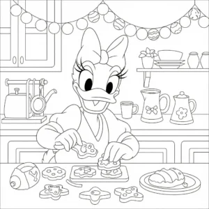 coloriage Noël Disney à imprimer pour enfant de 4 ans