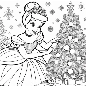 coloriage Noël Disney à imprimer pour enfant de 2 ans