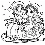 coloriage Noël Disney pour enfant de 5 ans