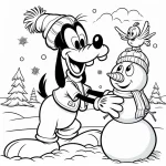 coloriage Noël Disney à imprimer pour enfant de 6 ans