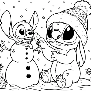 coloriage Noël Disney à imprimer pour enfant de 9 ans