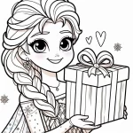 coloriage Noël Disney pour enfants a imprimer