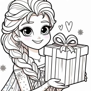 coloriage Noël Disney pour enfants a imprimer
