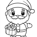 coloriage Noel Kawaii à imprimer gratuit