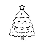 coloriage Noel Kawaii pour enfants