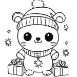 coloriage Noel Kawaii a telecharger