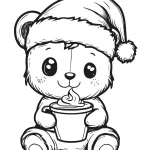 coloriage Noel Kawaii a imprimer
