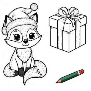 coloriage Noel Kawaii à imprimer gratuitement