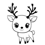 coloriage Noel Kawaii gratuit pour enfants