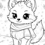 image pour coloriage Noel Kawaii enfant