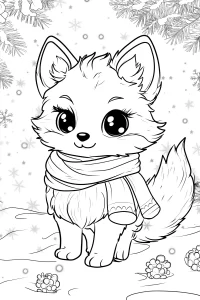 image pour coloriage Noel Kawaii enfant