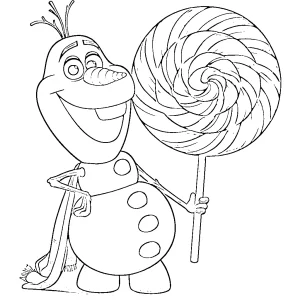 coloriage Olaf à imprimer pdf