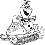 coloriage Olaf pour enfants